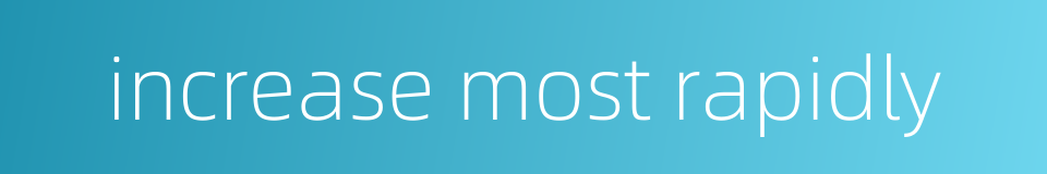 increase most rapidly的同义词