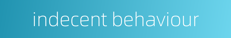 indecent behaviour的同义词