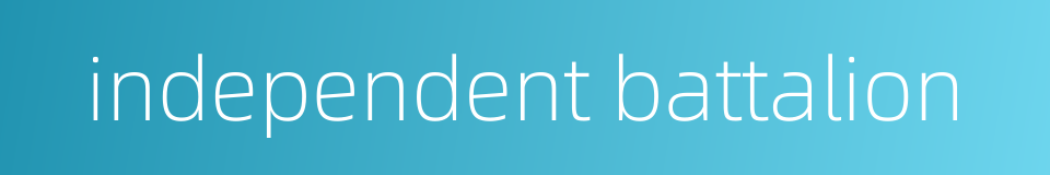 independent battalion的同义词