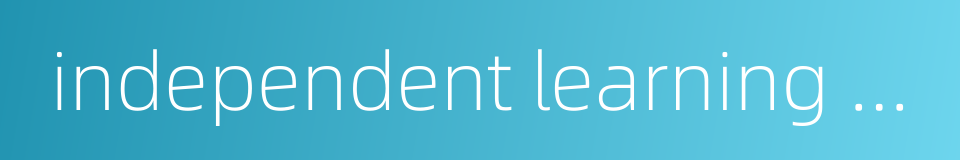 independent learning strategy的同义词