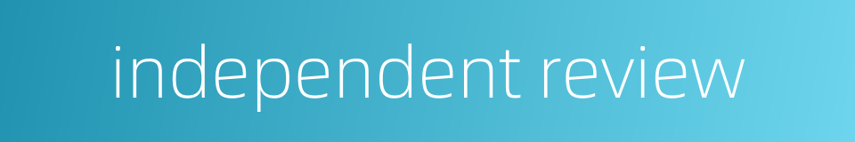 independent review的同义词