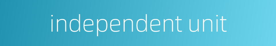 independent unit的同义词