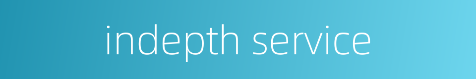 indepth service的同义词