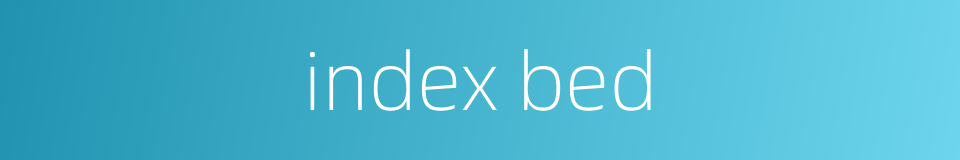 index bed的同义词