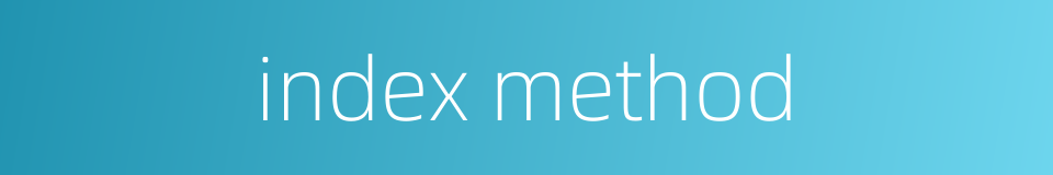 index method的同义词