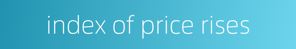 index of price rises的同义词
