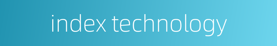 index technology的同义词