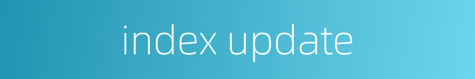 index update的同义词
