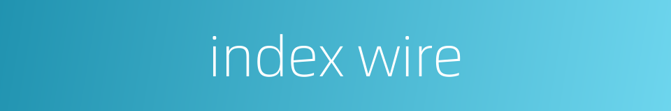 index wire的同义词