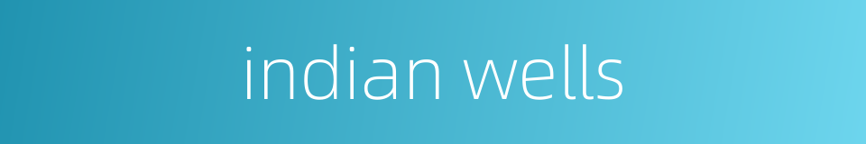 indian wells的同义词