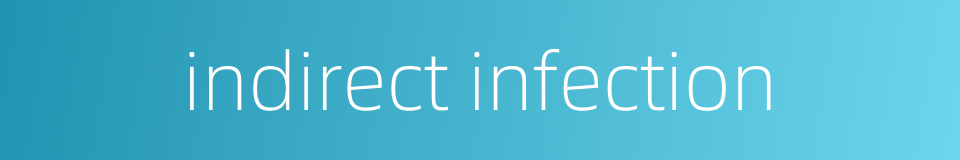 indirect infection的同义词