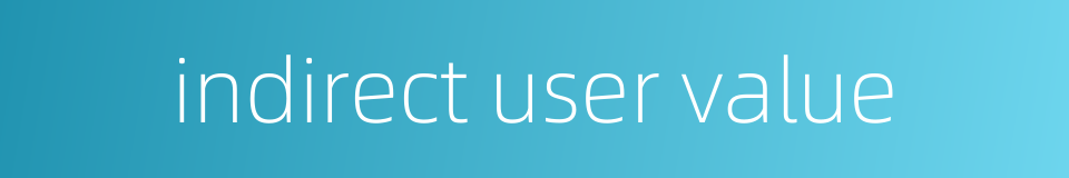 indirect user value的同义词
