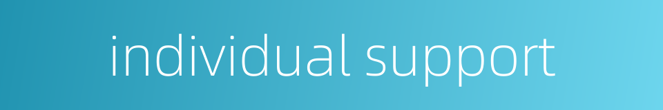 individual support的同义词