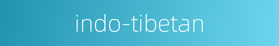 indo-tibetan的同义词