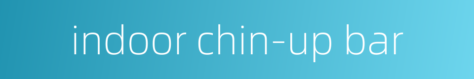 indoor chin-up bar的同义词