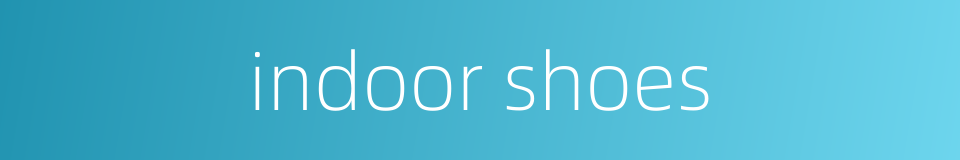 indoor shoes的同义词