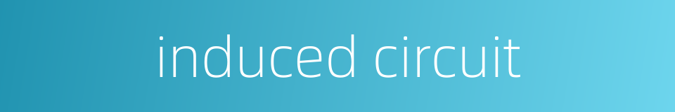 induced circuit的同义词