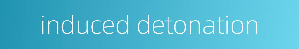 induced detonation的同义词