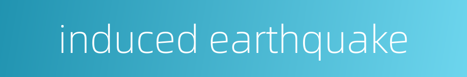 induced earthquake的同义词