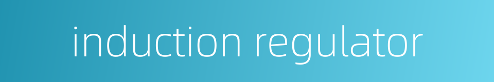 induction regulator的同义词