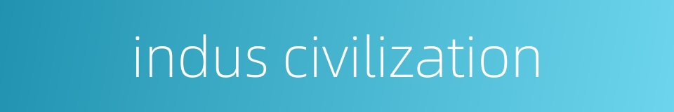 indus civilization的同义词