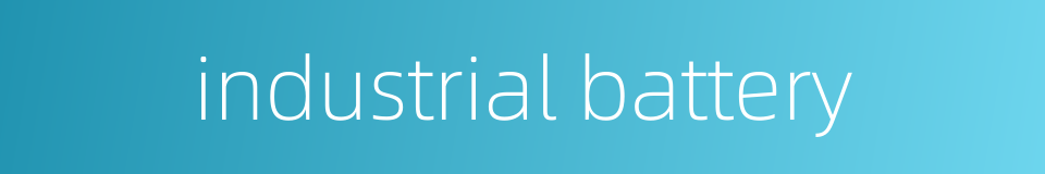 industrial battery的同义词