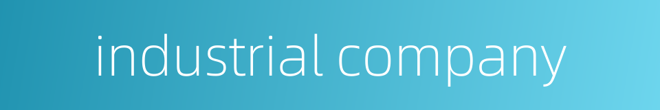industrial company的同义词