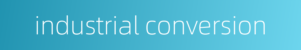 industrial conversion的同义词