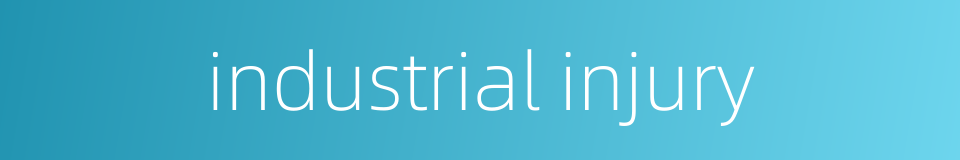 industrial injury的同义词