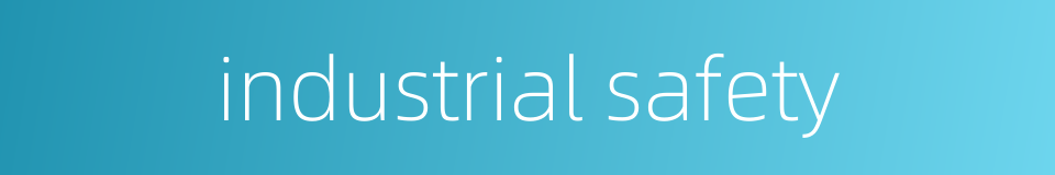 industrial safety的同义词