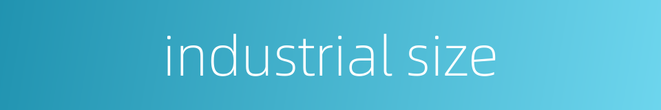 industrial size的同义词