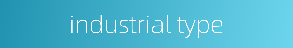 industrial type的同义词