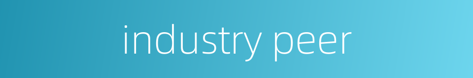 industry peer的同义词