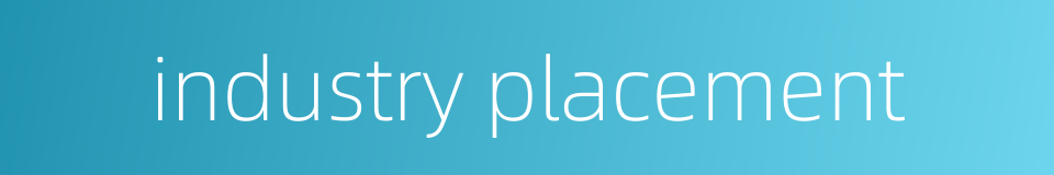 industry placement的同义词
