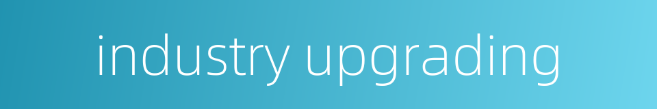 industry upgrading的同义词