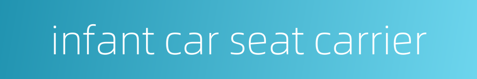 infant car seat carrier的同义词