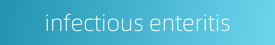 infectious enteritis的同义词