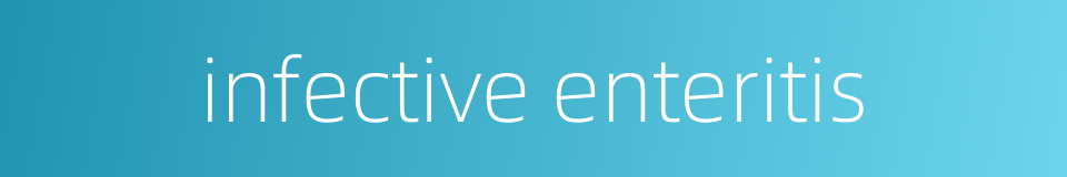 infective enteritis的同义词