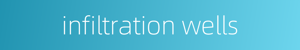 infiltration wells的同义词