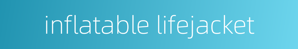 inflatable lifejacket的同义词
