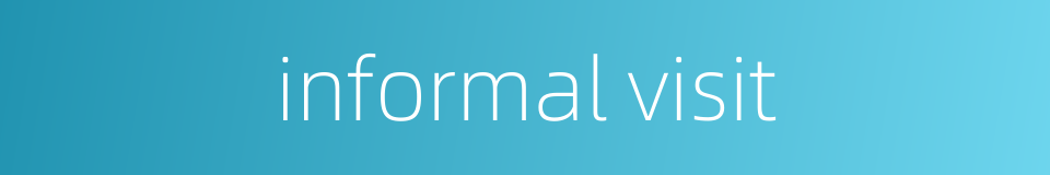 informal visit的同义词