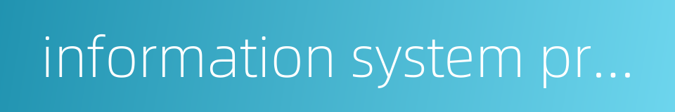 information system project的同义词