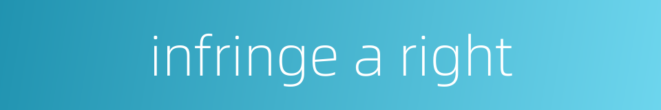 infringe a right的同义词