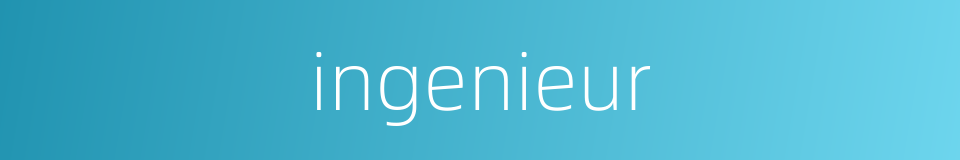ingenieur的同义词