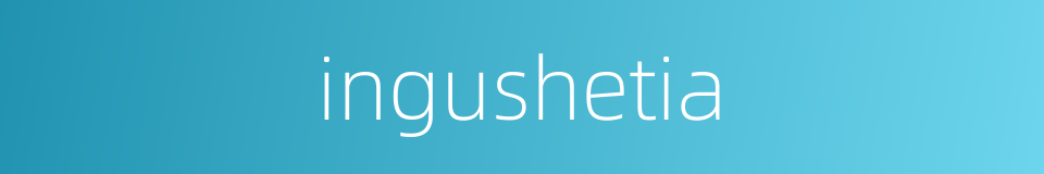 ingushetia的同义词