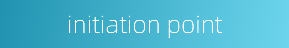 initiation point的同义词