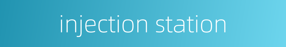 injection station的同义词