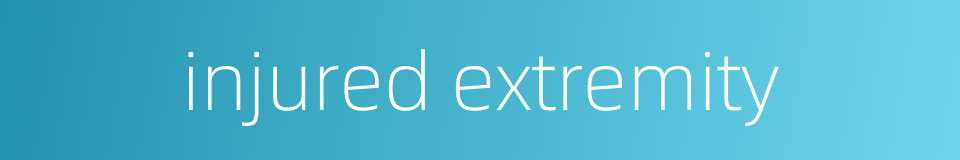 injured extremity的同义词