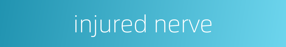 injured nerve的同义词