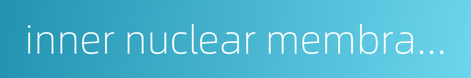 inner nuclear membrane的同义词